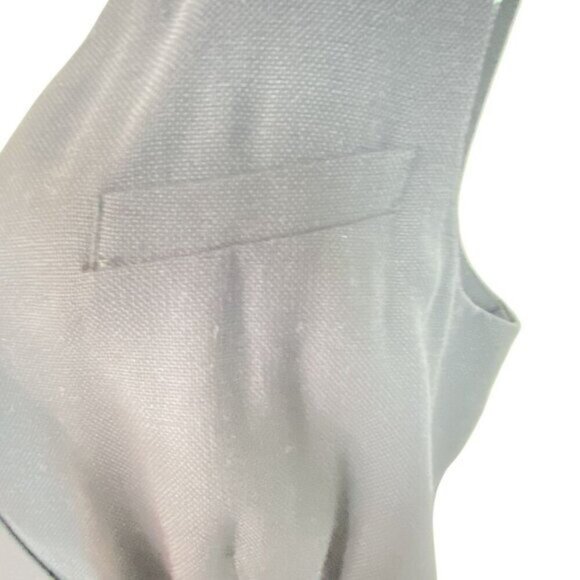 Tory Burch Navy Blue Sleeveless Knee-Length Faux Wrap Wool Dress Size 12 - Picture 5 of 9